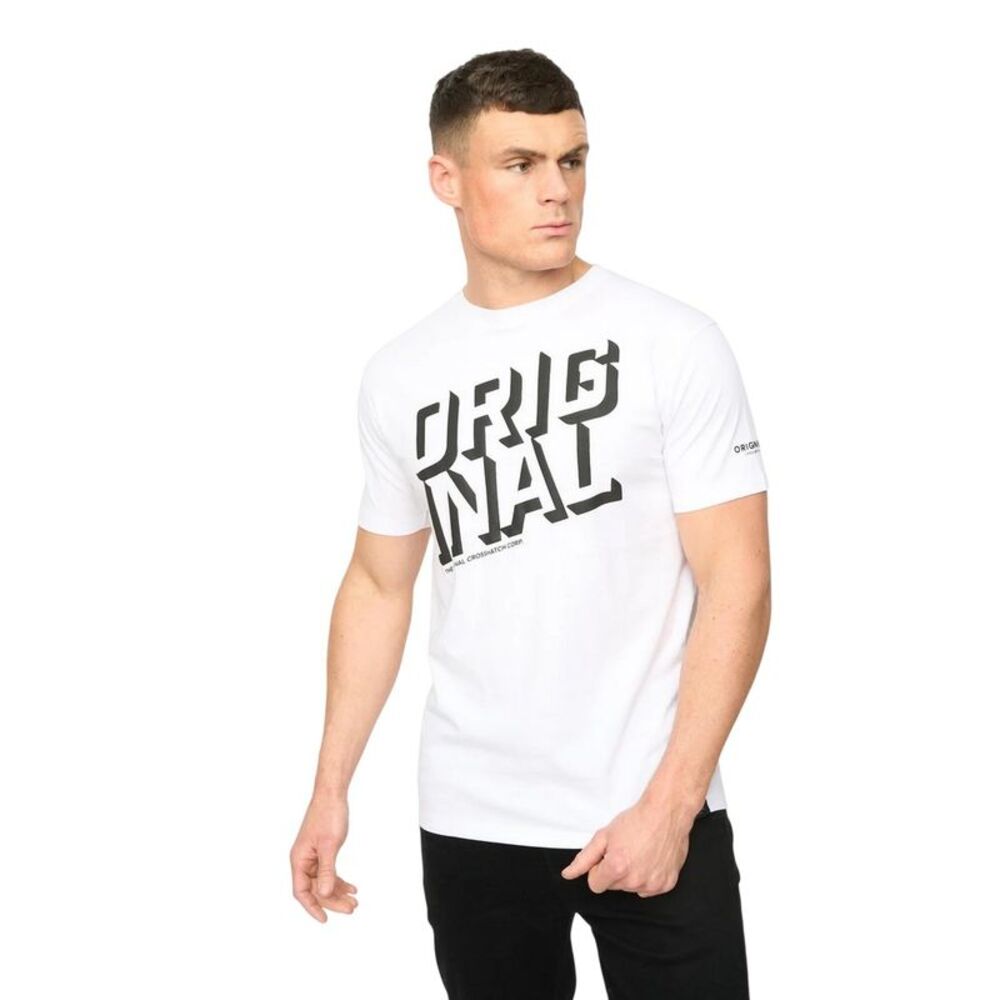 Crosshatch Mens Protrax Cotton T-Shirt / White